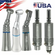 Dental Slow Low Speed Push/Latch Contra Angle Straight Motor Handpiece 2/4Hole