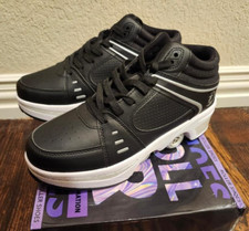 Zapatos de Patín, Hombres EE. UU. 9 o Mujeres 10.5, Ruedas Pop-Up de Deformación en Cuatro Ruedas