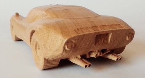 Alfa Romeo 33 Stradale - 1:15 Wood Car Scale Model Replica Oldtimer Vintage Toy - Picture 7 of 10