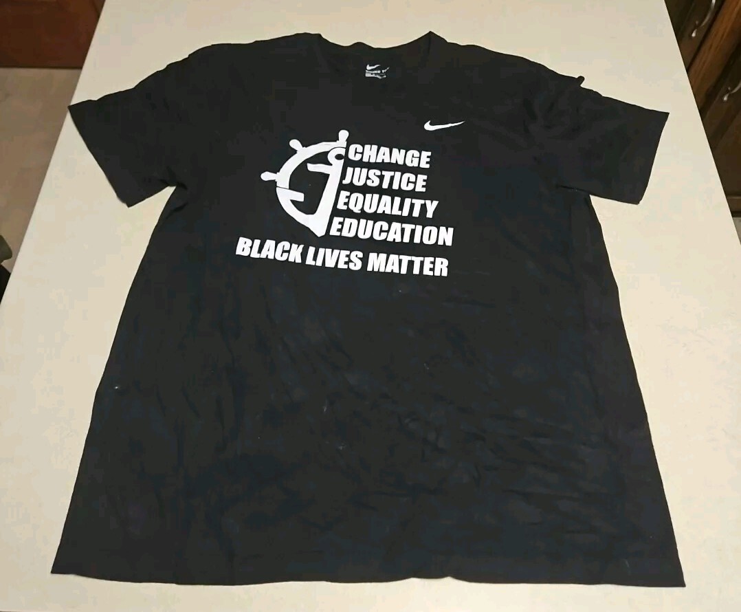 Nike NBA Black Lives Matter Nautical Black Shirt Large
