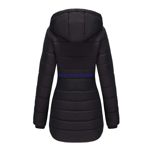 Neu Damen Winterjacke Winter Mantel Abnehmbar Kapuze Jacke Große Warm Steppjacke - Bild 21 von 31