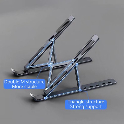 8 Gear Foldable Laptop Stand Holder Portable Bracket Laptop Cooler Accessories - Photo 9/15