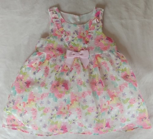 dress 6 to 9 months Bonnie Girls Baby Sleeveless Floral infant wear