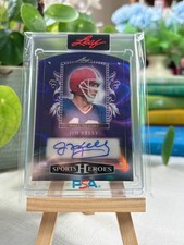 2025 Leaf Sports Heroes Jim Kelly Autograph 1/1 JERSEY COLOR MATCH Bills HOFer