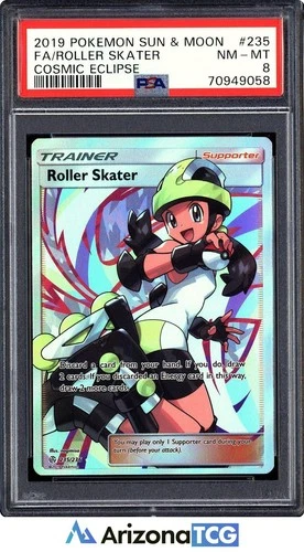 Pokemon 2019 Roller Skater 235/236 Full Art Cosmic Eclipse PSA 8