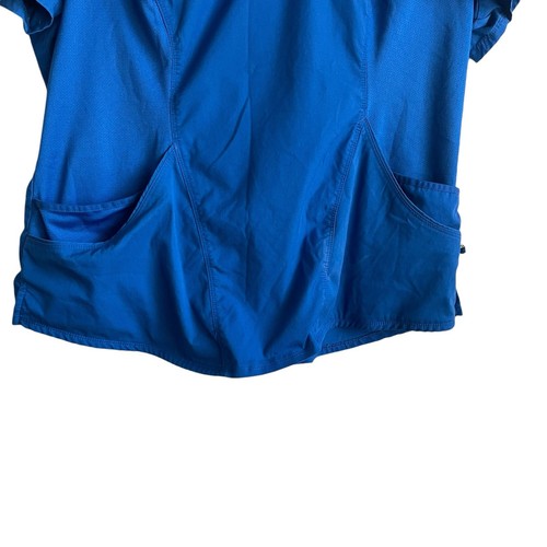Cherokee Luxe Sport Women Scrub Top XL Blue Medical Uniform Nurse Work Dental - Picture 5 of 11