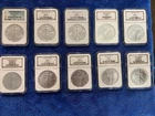 1986 - 2024 COMPLETE 40 COIN AMERICAN SILVER EAGLE SET PCGS MS 69
