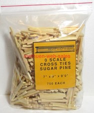 Right-O-Way~T9-0~Wood O-Scale Cross Ties~7 D ...