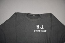 Vintage 80s Sweatshirt Mens XL Faded Black Raglan Crewneck Trucker Blank