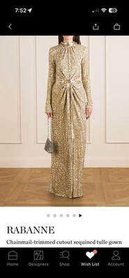 RABANNE Dress - GOLD SEQUIN  - Image 1 of 4