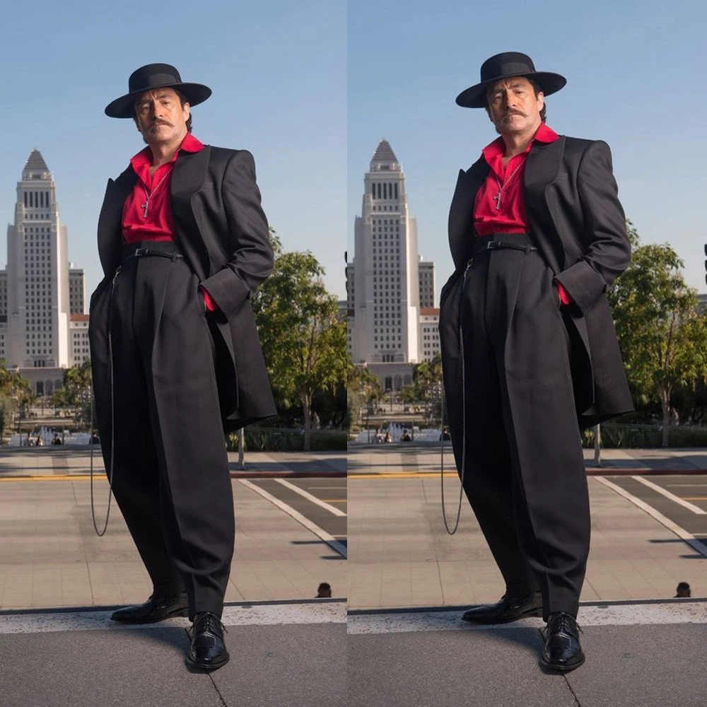 British Black Men's Zoot Suits Peak Lapel Wedding Evening Party Prom Long Coat
Opens in a new window