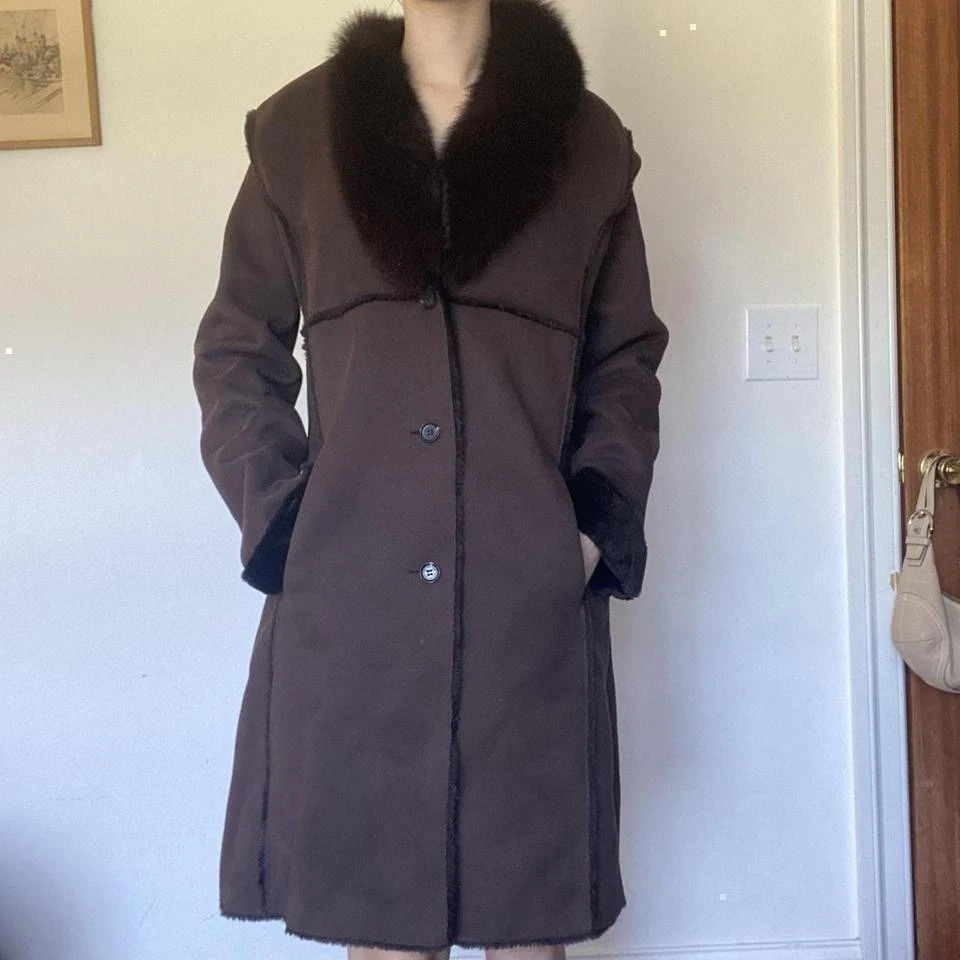 Abrigo forrado de piel de gamuza vintage Marc Jacob’s al por menor $350 Foto 2 de 4