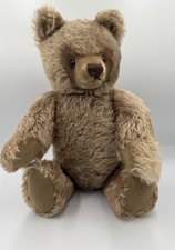 Steiff brown teddy bear Mohair Austria 0202/ 41 ear button tag with original box