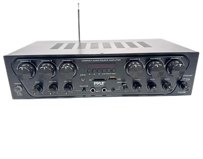 Pyle PTA62BT.5 750W 6-Ch Bluetooth Home Audio Amp USB Micro SD