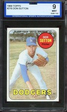 1969 TOPPS #216 DON SUTTON ISA 9 DODGERS DP HOF *ADT5992