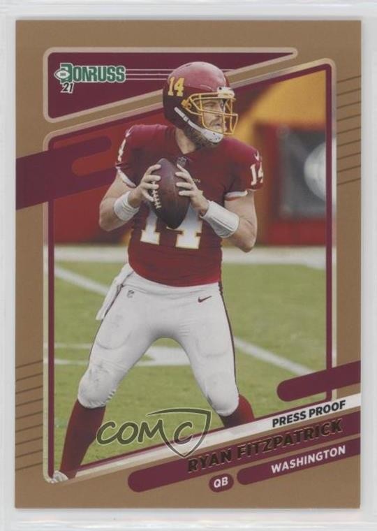 2021 Panini Donruss Press Proof Bronze Ryan Fitzpatrick #62 xm0