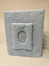 Baby Blue Minky Star Photo Album - Handmade - Holds 100 4x6 Photos