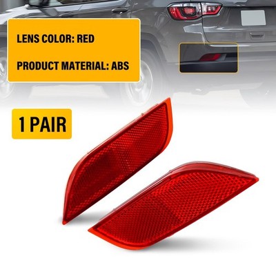 2x Rear Left Right Bumper Reflector Red Lens for 2016-2017 Subaru Crosstrek EOOK