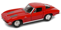 Welly 1963 Chevrolet Corvette Rot MaßStab 1:34 1:39 4,5 Zoll Diecast Auto...