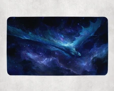 MTG Playmat | Glowing Cosmic Dragon Themed Playmat | Unofficial MTG Playmat