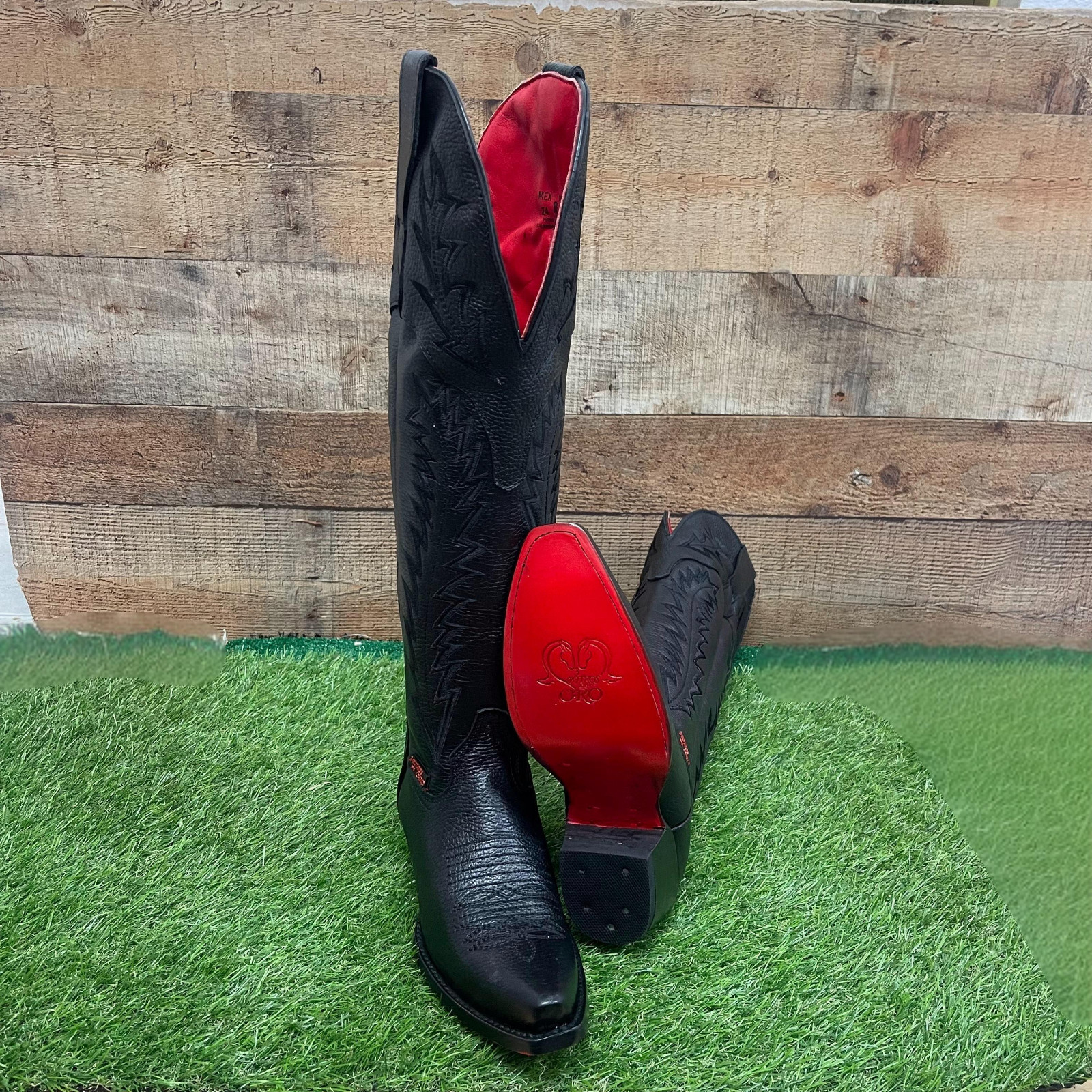 BOTAS VAQUERAS Western punta corta para mujer tacón alto con cremallera E. 203 Tubo Alto