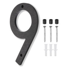 10 Inch House Number House Address Numbers Sign Large Floating Black 9