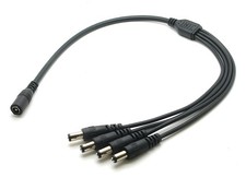DC Hohlstecker 5,5 x 2,1mm Y-Verteiler 1x Buchse - 4x Stecker