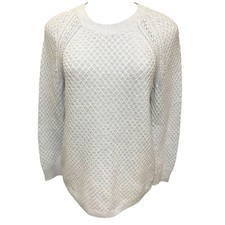 Medium Loft Light Blue Womens Soft Pullover Sweater Cotton
