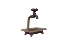 Rustic Metal Soap Dish with Faucet