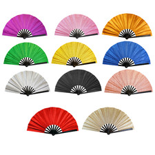 Glitter Clack Hand Fans Boots On The Ground X-Large Folding Rave Festival Fans