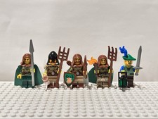 Lego Forest Minifigure Cavaliere Alce Scudo/Castello Forestali Cappuccetto Pettirosso x5 figurine