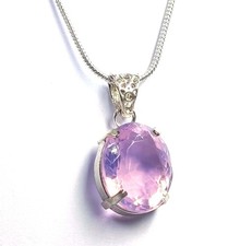 41 Ct Natural Pink Opal Oval Shape EGL 925 Sterling Silver Pendant 6GGW