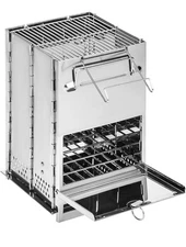 REDCAMP Wood Burning Folding Camp Stove Stainless Steel Grid, Portable Collap