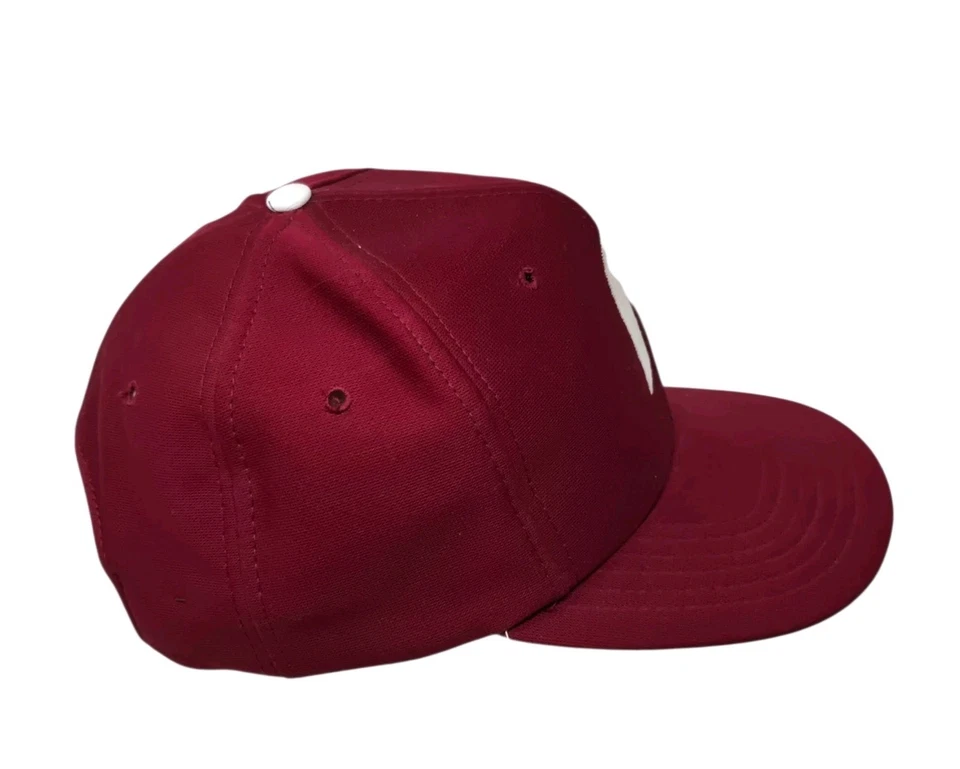 Vintage Philadelphia Phillies Burgundy UII Plain Logo Snapback Hat - Image 4 of 4