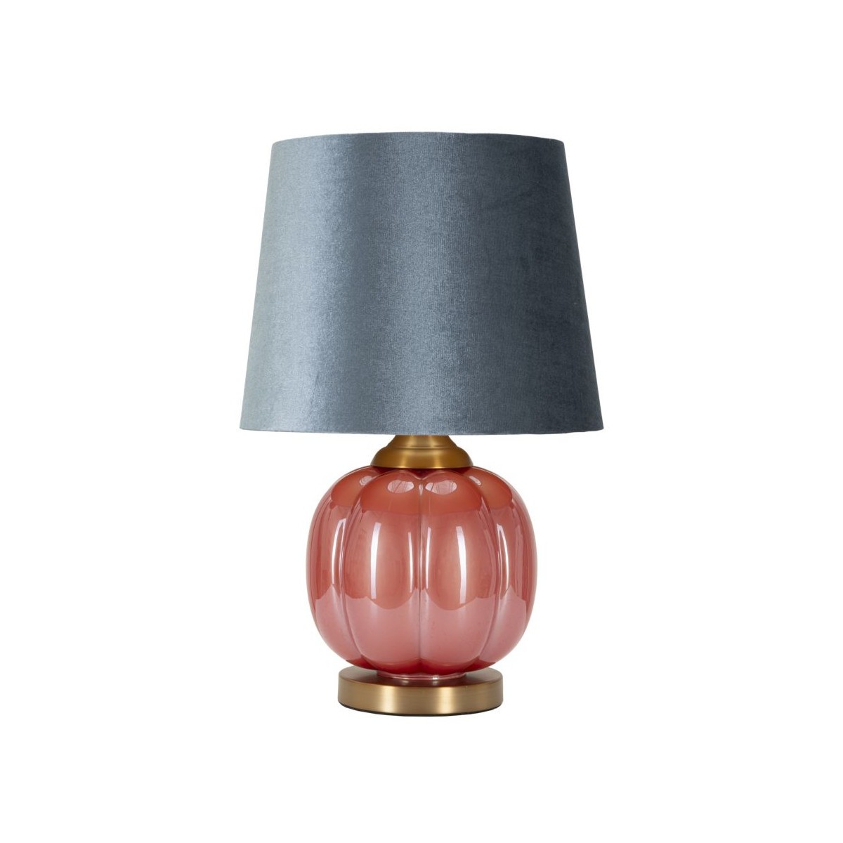 Lampe en verre Helene Ball 50cm rouge et bleu pour illuminer vos soirées lecture