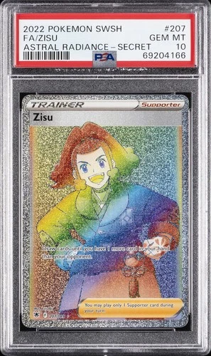 2022 POKEMON SWORD & SHIELD ASTRAL RADIANCE SECRET #207 FULL ART/ZISU PSA 10