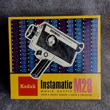 KODAK M28 Instamatic MOVIE CAMERA  1970s Untested Condition Vintage with Box