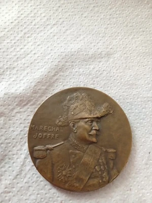 Médaille De Bronze Maréchal Joffre 6cm - Photo 1/2