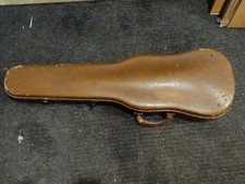 Vintage Lifton Brown Leather Violin Case Purple Liner