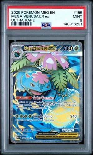 2025 POKEMON MEG EN-MEGA EVOLUTION ULTRA RARE #155 MEGA VENUSAUR EX PSA 9