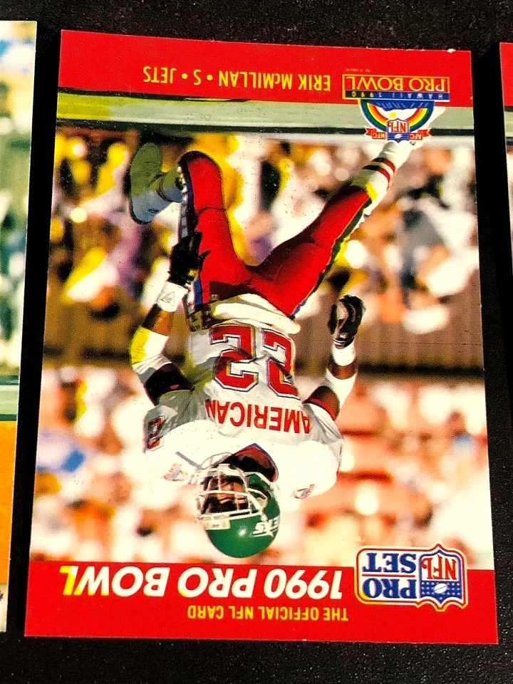 Lote (4x) Reggie White Erik McMillan 1990 Pro Set Errores Variaciones Multicolor Foto 3 de 4