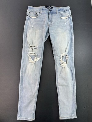 Hollister Jeans Mens 32 x 32 Super Skinny Extreme Stretch Light