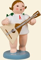 Engel Mit Balalaika Ohne Krone 6,5Cm NEU Holzengel Weihnachtsengel Lichterengel