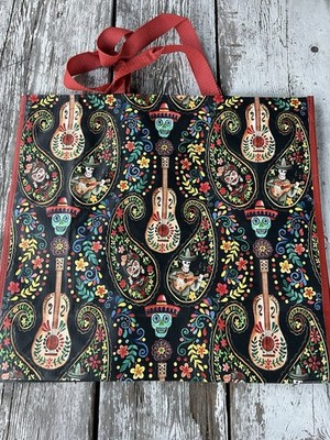 TJ MAXX Sugar Skulls Dia De Los Muertos Large Reusable Shopping Bag Eco  Friendly