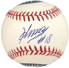 Hisashi Iwakuma Signed Official Opening Series Logo Baseball Mariners MLB Holo