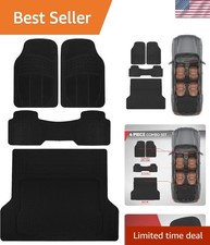 All-season Rubber Floor Mats Cargo Protection Set Fits Most Vehicles All-season Rubber Floor Mats Cargo Protection Set Fits Most Vehicles