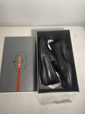 Brand New In Box Prada Milano Mens Black Leather Loafer Size 6.5 US 39 EU