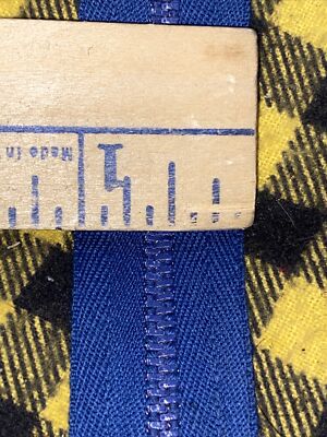 6 Lot New 22” Blue #558 YKK Zipper Metal Teeth NOS NWT HBT Cotton