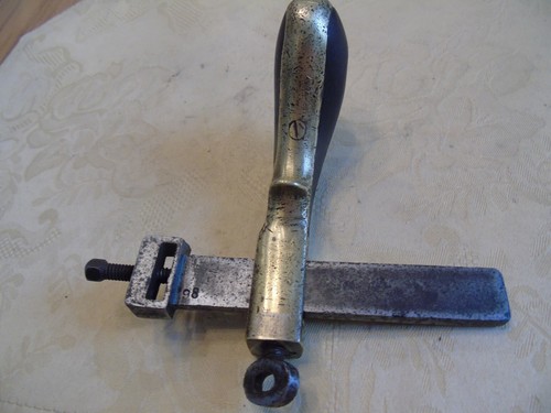 Older Style Vintage Leather Working Tool Draw Gauge Brass & Rosewood. As Is - Picture 3 of 6