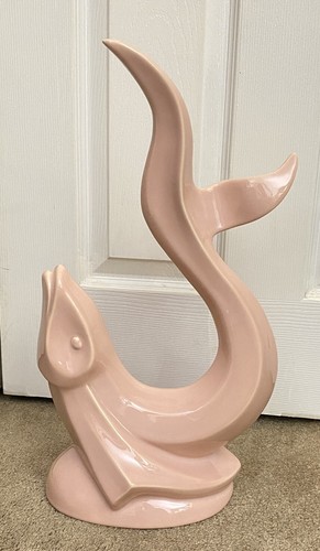 HUGE Vintage Royal HAEGER Pink Flying FISH Art Pottery Figure Decor MCM - Picture 2 of 11